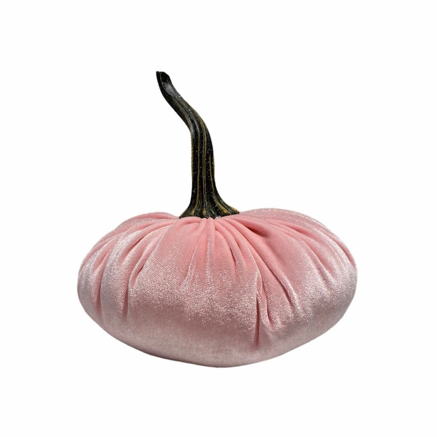 Large Velvet Pumpkin - Pink