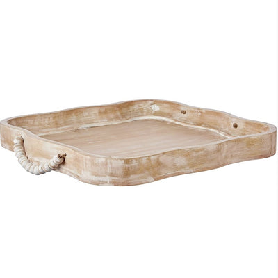 Mud Pie Scalloped Beaded Tray