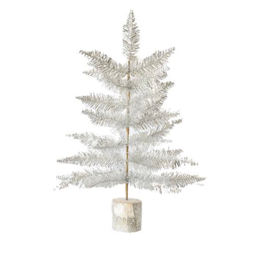 Small White Tinsel Tree | Putti Christmas 