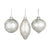 Matte White with Swirls Glass Ornament