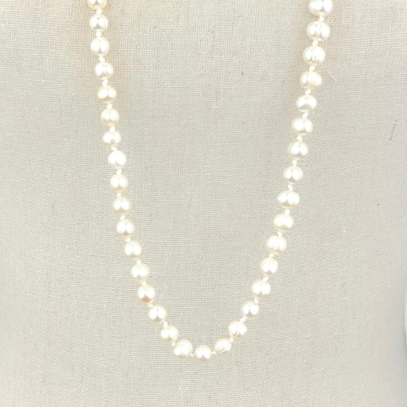 Ivory Fresh Water Pearl Long Necklace | Putti Fine Fashions Canada 