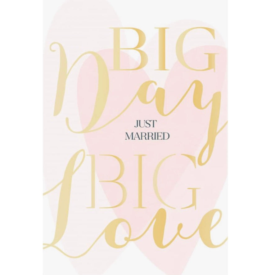 Artebene "Big Day Big Love" Pink Hearts Greeting Card | Putti Fine Furnishings 
