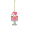 Resin Cake on Stand Ornament  - 4 Assorted