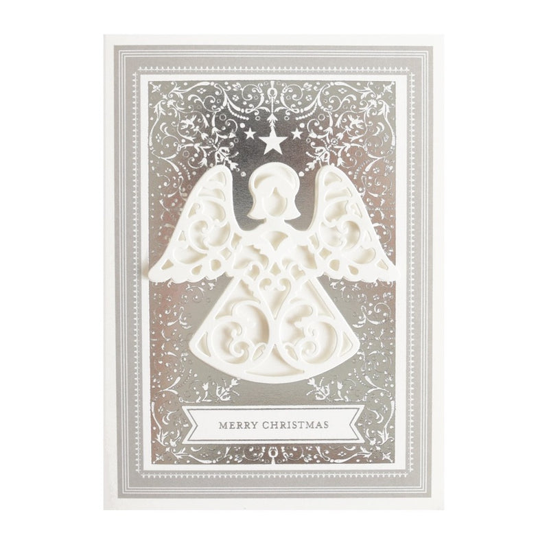 Anna Griffin Angel Silver Boxed Christmas Cards | Putti Holiday Greeting Cards 