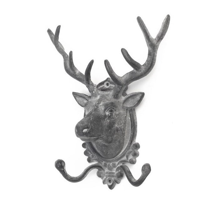 Grey Elk Large Double Wall Hook | Putti Christmas Celebrations Canada