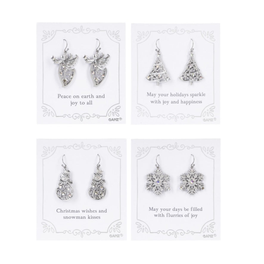 Silver Christmas Earrings