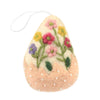 Multicolor Flowers Felt Egg Ornament | Putti Easter Celebrations