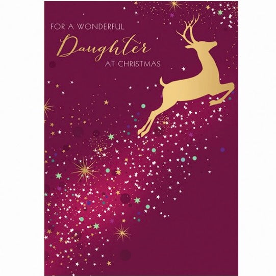 Sara Miller "Daughter at Christmas" Reindeer Greeting Card | Putti Christmas