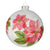 Watercolor Ponsettia Gloss Glass Ball Ornament. - Small Flowers