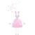 'Every Bunny Needs Some Bunny To Love' Pink Gingham Bunny Decoration