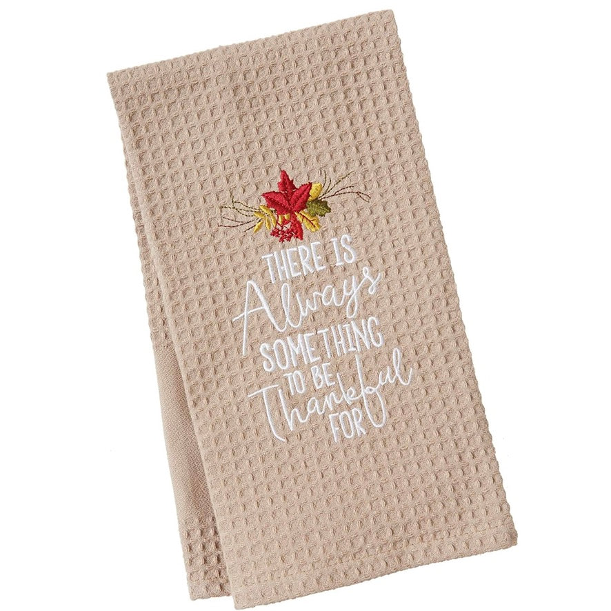 Mud pie "There is Always Something to be Thankful For" Waffle Towel | Putti 