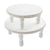 Mud Pie White Washed Beaded Wood Pedestal