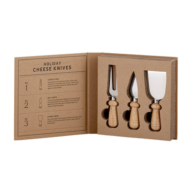 Santa Barbara Design Studio Cardboard Book Set - Holiday Cheese Knives | Putti