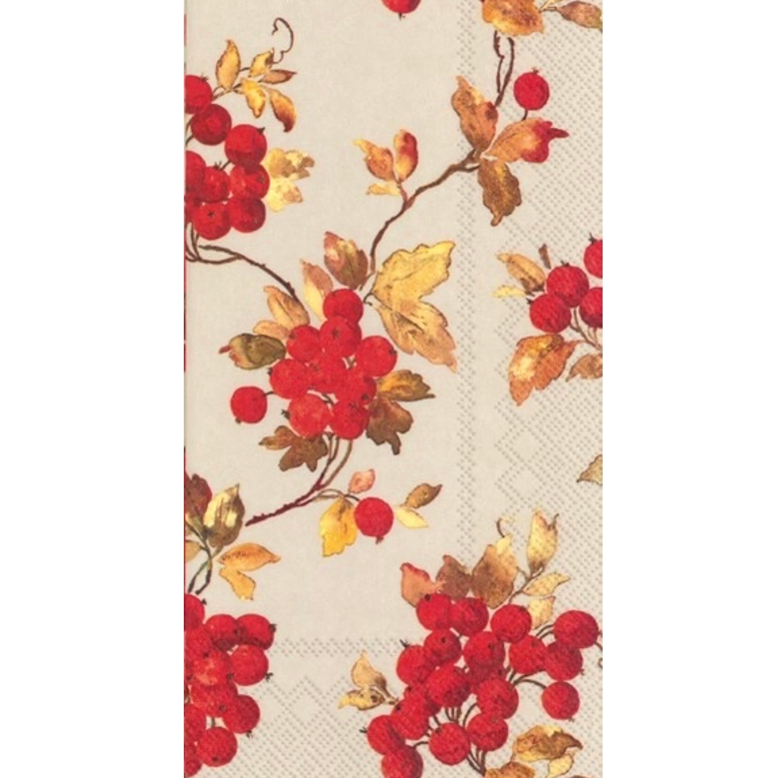 Red Berries Paper Napkin - Guest