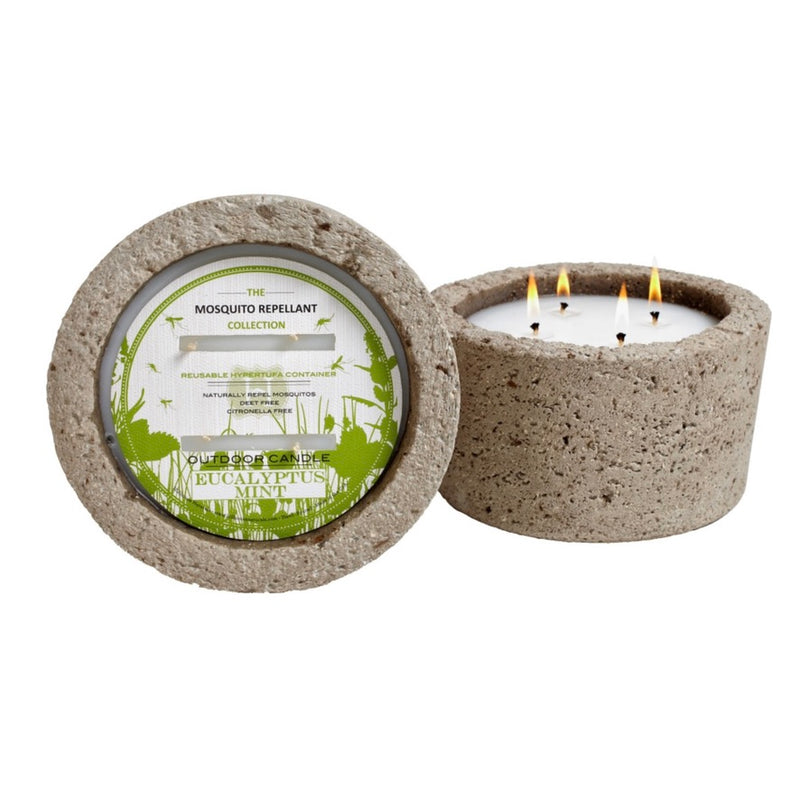 Hillhouse Naturals Eucalyptus Mint 4 Wick Outdoor Candle  | Putti Fine Furnishings Canada 