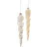 Cody Foster Ivory and White Glass Icicle ornament | Putti Christmas Canada