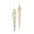 Cody Foster Ivory and White Glass Icicle ornament | Putti Christmas Canada 