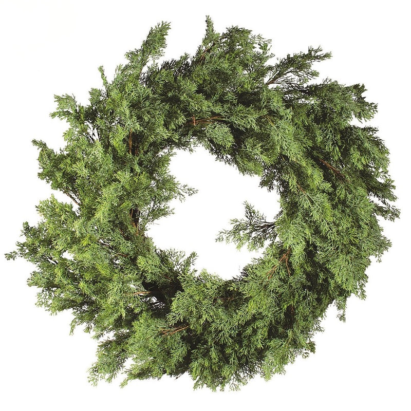 Extra Large Green Cedar Wreath