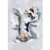 Nobleworks Dog Snow Angel Greeting Card | Putti Celebrations