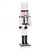 White with Black Soldier Wooden Nutcracker