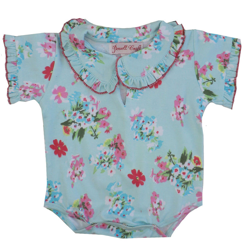  "Blue Floral" Baby Grow, PC-Powell Craft Uk, Putti Fine Furnishings