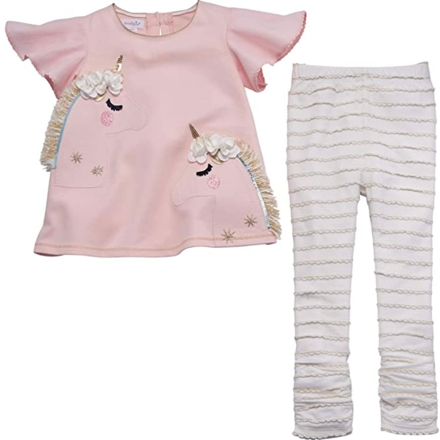 Mud Pie Unicorn Tunic and Legging Set  | Le Petite Putti Canada