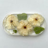 Resin Botanical Trinket Tray - Ivory Roses