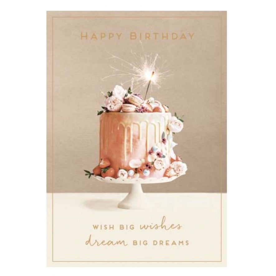 "...wish Big Wishes" Birthday Cake Greeting Card  | Putti Celebrations