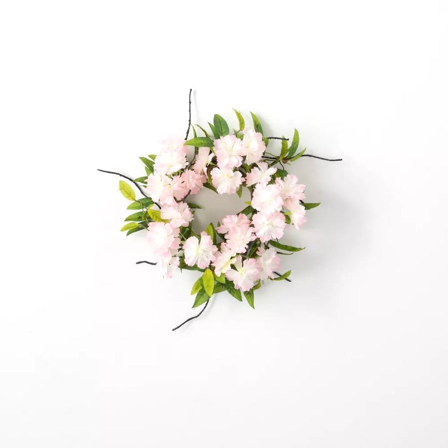 Pink Apple Blossom Mini Wreath