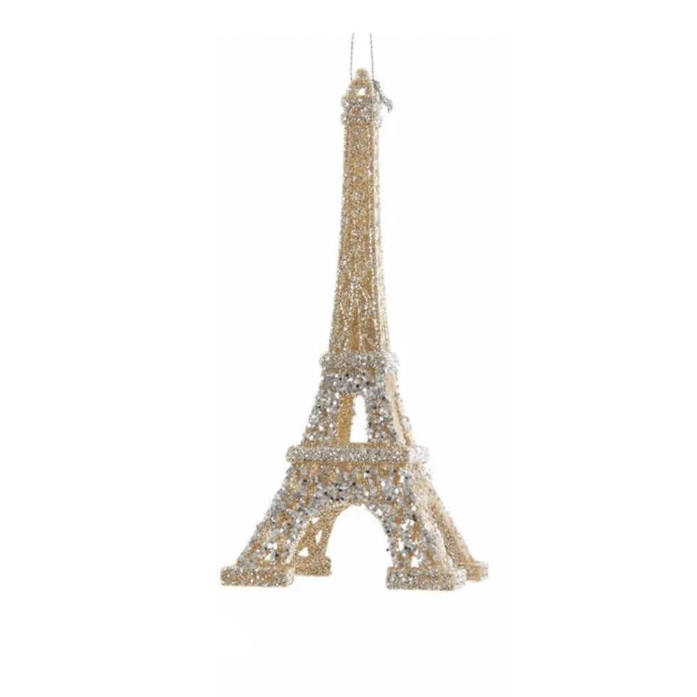Platinum and Silver Eiffel Tower Ornament