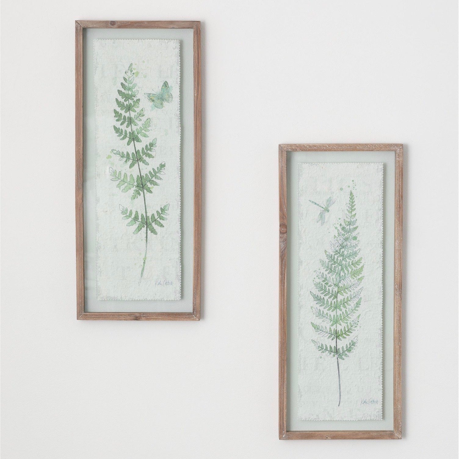 Fern Print with Wood Frame  | Putti Fine Furnishings Canada 