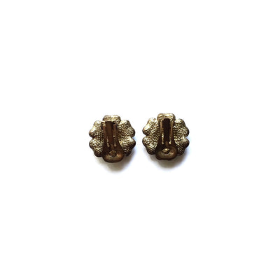 Vintage Aqua Crystal Flower Earrings, Vintage, Putti Fine Furnishings