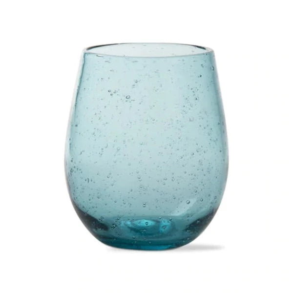 Aqua Bubble Stemless Wine Glass