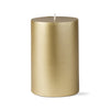 Metallic Pillar Candle 4 x 6 - Gold | Putti Fine Furnishings Canada