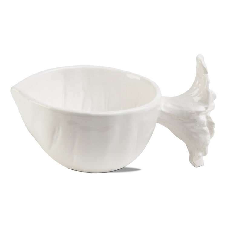 White Ceramic Beet Small Serving Bowl | Putti Fine Furnishings Canada