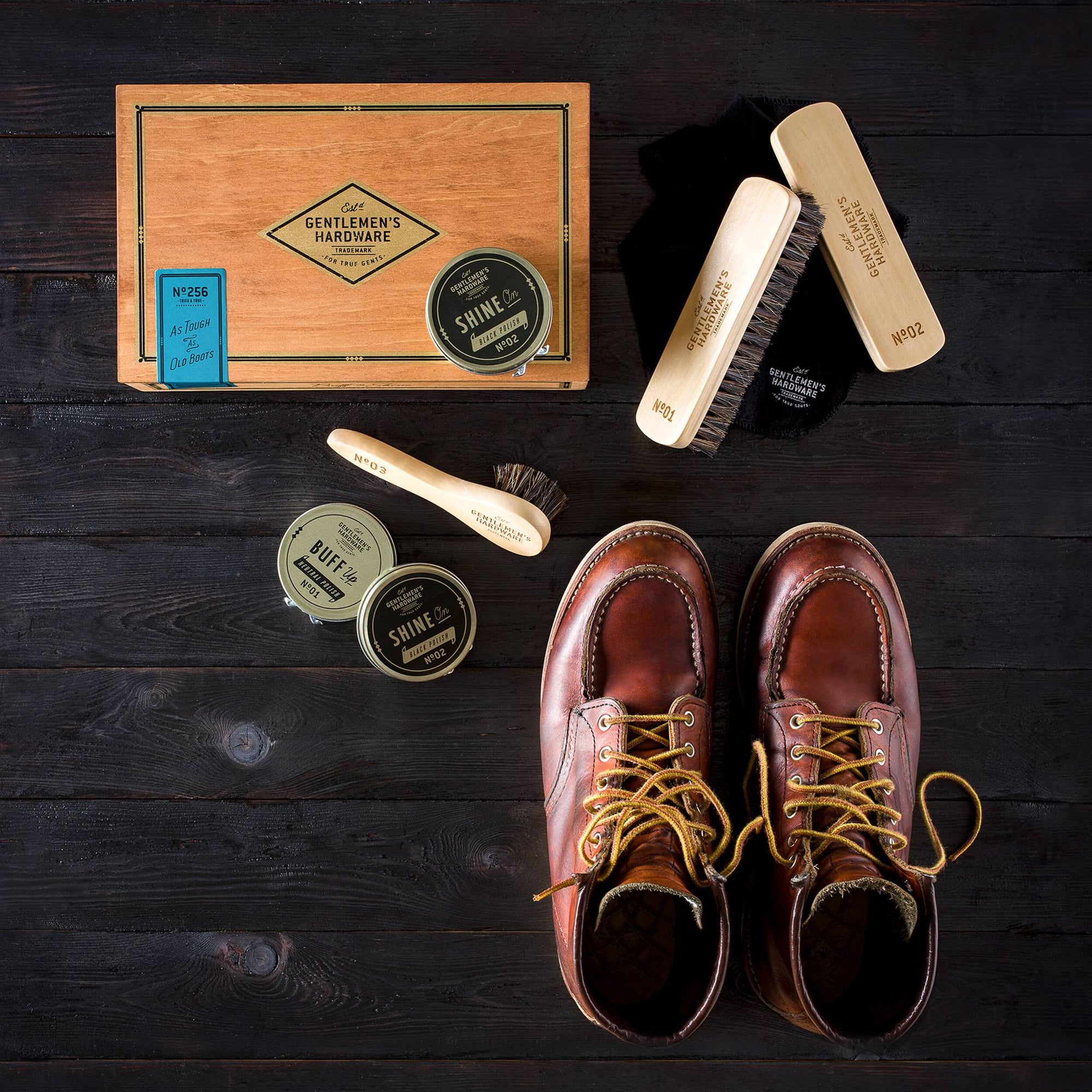 Wild Wolf Shoe Shine Cigar Box Putti Fine Furnishings