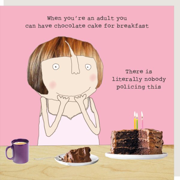 Rosie Made a Thing Greeting Card - Cake Breakfast