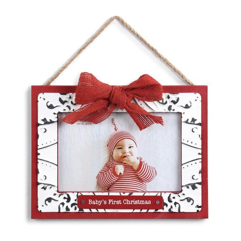 "Baby's First Christmas" Ceiling Tin Frame Ornament