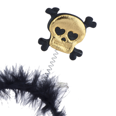 Black & Gold Skull Halloween Headband | Putti Halloween Costumes