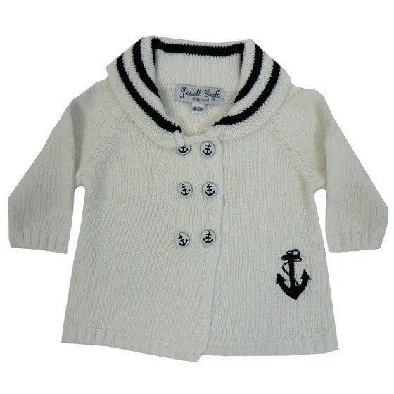 Anchor Pram Coat - 0-6 Months (special order 2 weeks) Children's Clothing - Powell Craft Uk - Putti Fine Furnishings Toronto Canada - 1