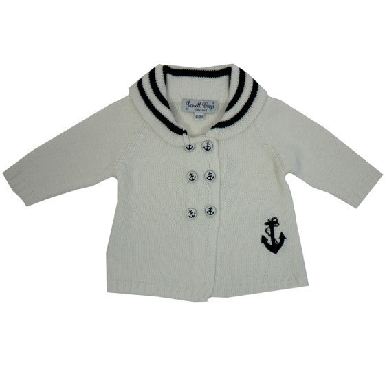 Anchor Pram Coat - 0-6 Months (special order 2 weeks) Children's Clothing - Powell Craft Uk - Putti Fine Furnishings Toronto Canada - 1