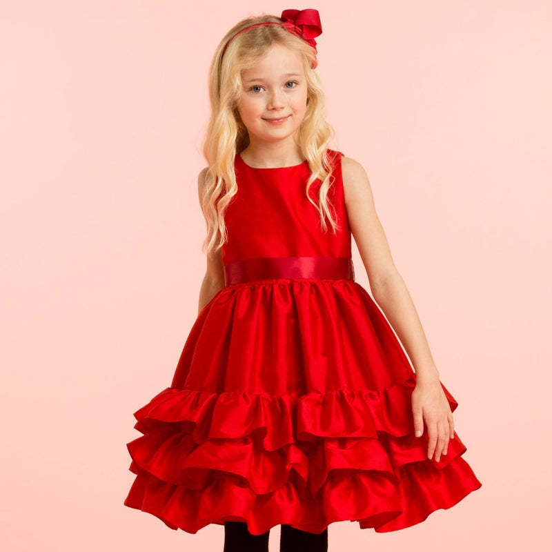Holly Hastie Arabella Red Taffeta Girls Party Dress
