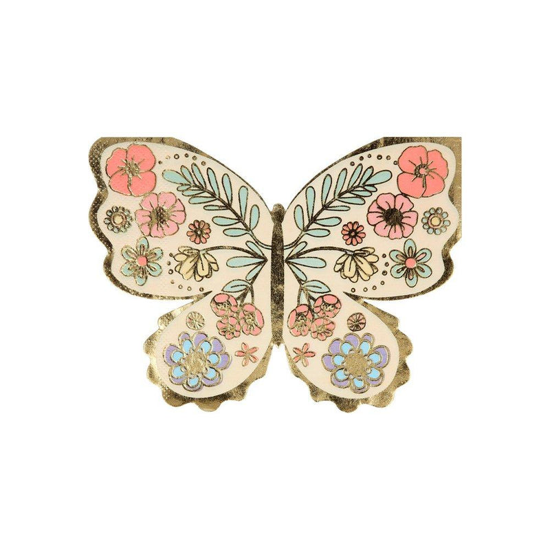 Meri Meri Die Cut Butterfly Paper Napkins - Beverage