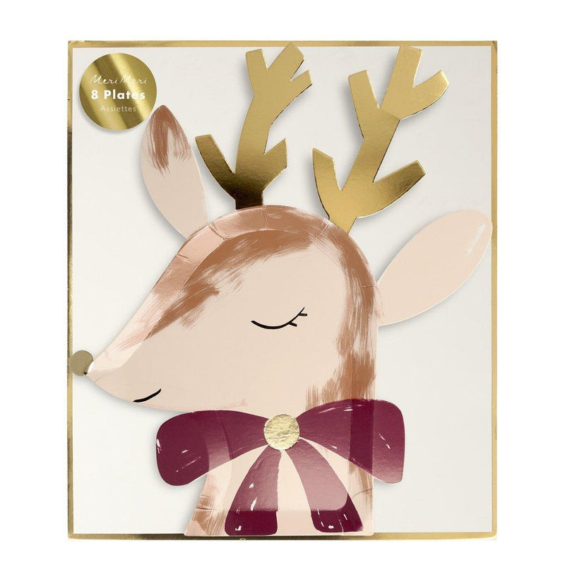 Meri Meri Reindeer With Bow Paper Plates | Putti Christmas Party Canada 