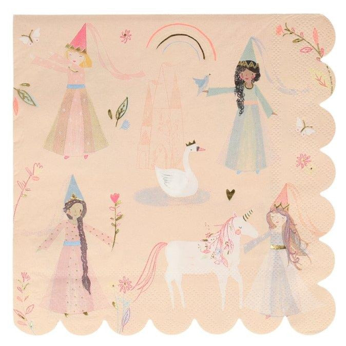 Meri Meri Magical Princess Paper Napkins - Large | Le Petite Putti 