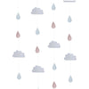 "Hello World" Rose Gold Raindrop & Cloud Back Drop Garland, GR-Ginger Ray UK, Putti Fine Furnishings