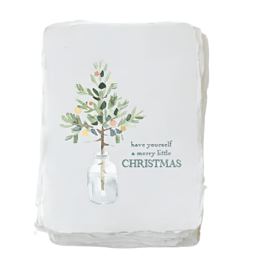 Handmade Paper "Have Yourself a Merry Little Christmas" Greeting Card Box Set