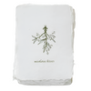 Handmade Paper "Mistletoe Kisses" Christmas Holiday Card | Putti