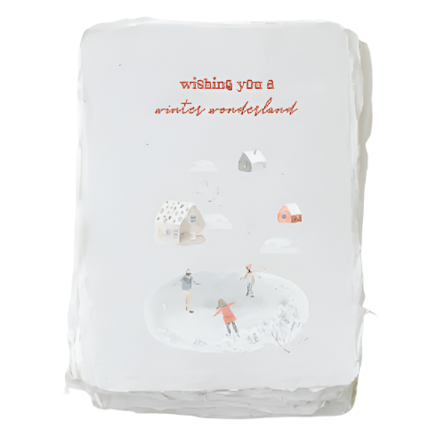 Handmade Paper "Wishing you Winter Wonderland" Christmas Greeting Card Box Set
