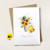 "Happy Easter" Chick Vase Greeting Card